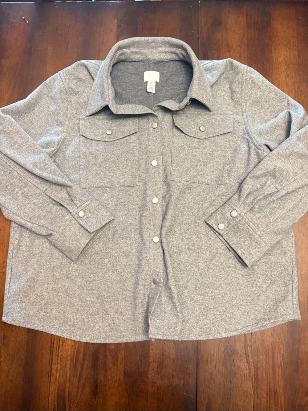 H&M Women's Gray Melange Oversized Shacket – Size Extra Large